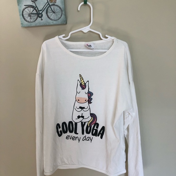 Zara unicorn yoga top - Picture 1 of 3